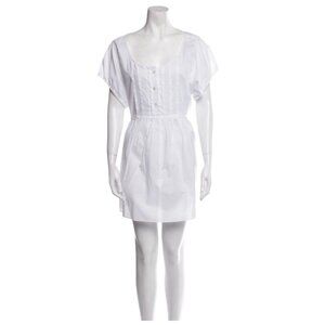 Prada White Scoop Neck Dress